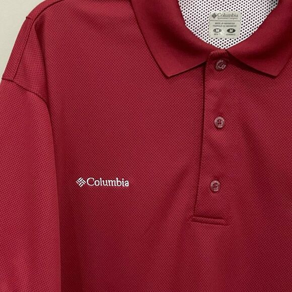 Columbia PFG Alabama Omni-Shade Polo Shirt Men's Sz Medium Crimson Tide Bama - Picture 2 of 6
